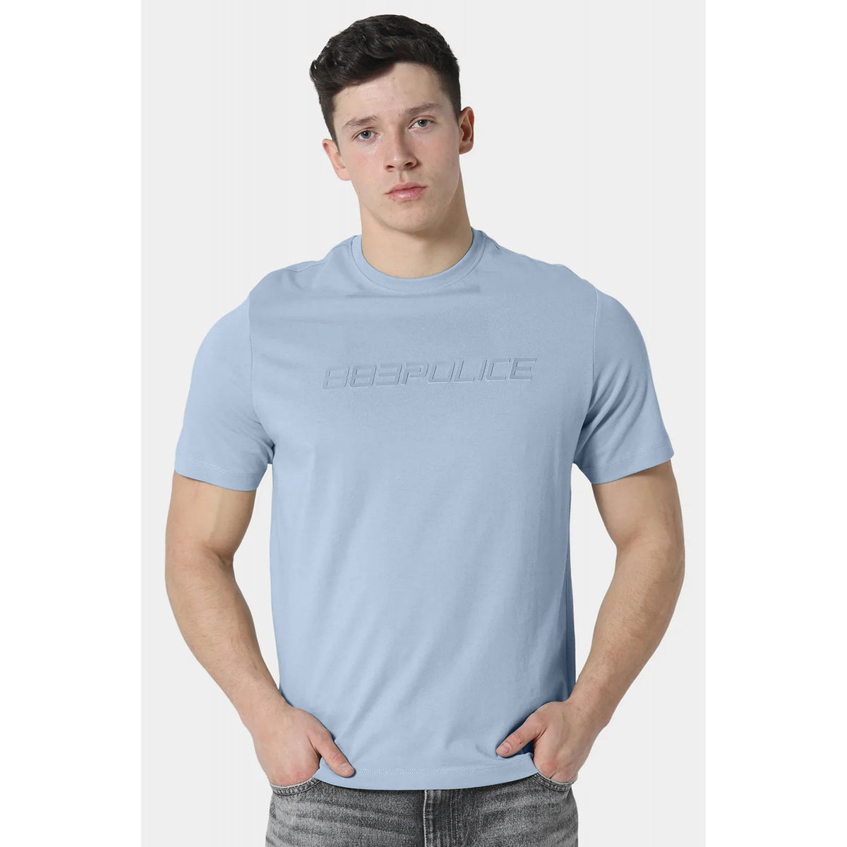 Police Trulla 1280 Matt Raised Logo Print Slim Fit Half Sleeve T-Shirt