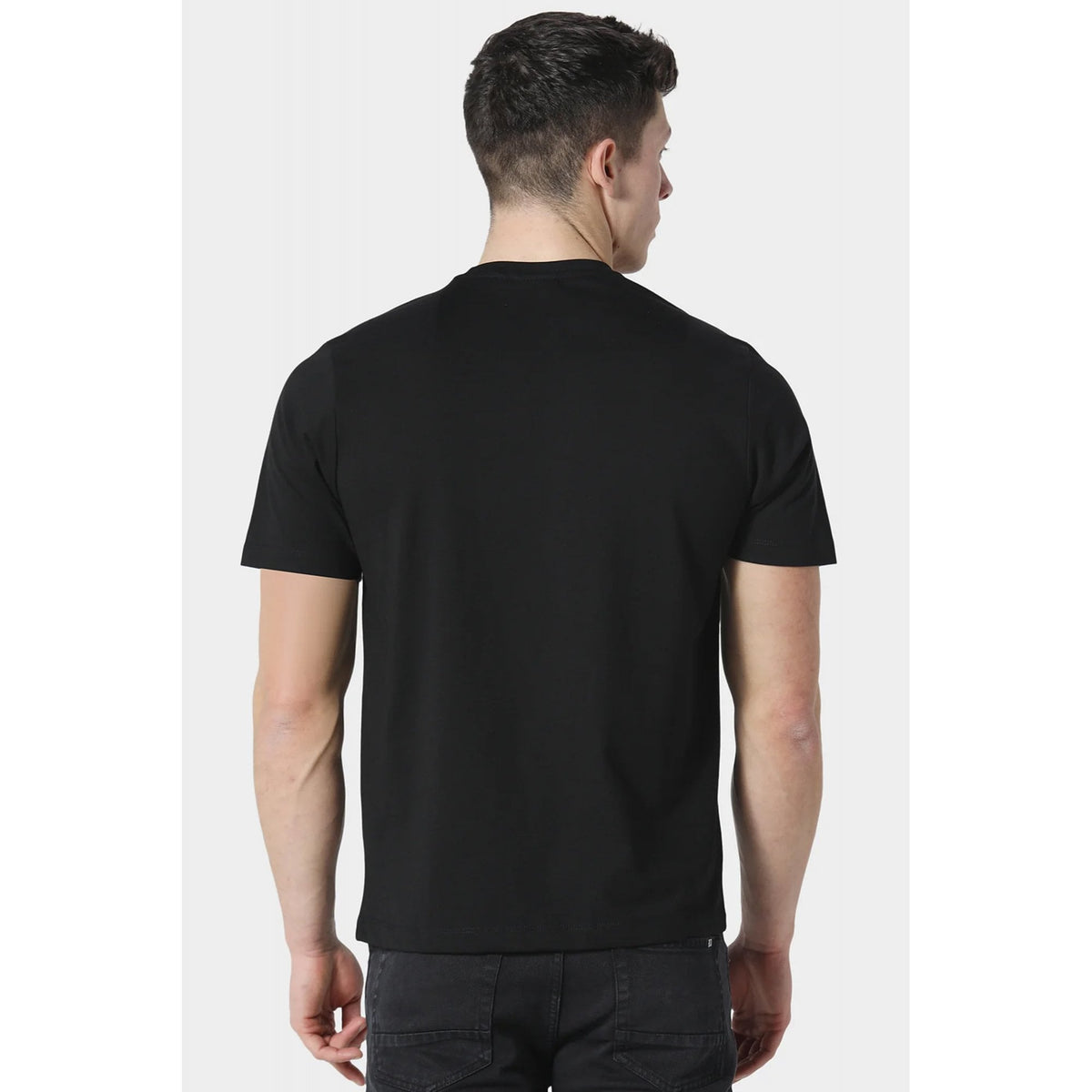 Police Kildonan 1280 3D Embossed Metallic Logo Half Sleeve T-Shirt - Black