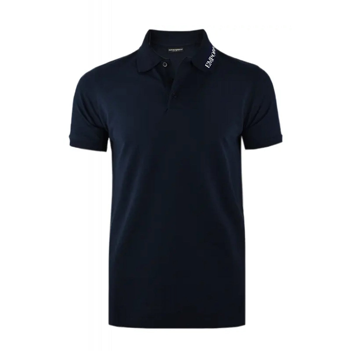 EA7 | Emporio Armani EM000571 AF20425 Beachwear Cotton Pique Brand Collar Print Polo T-Shirt