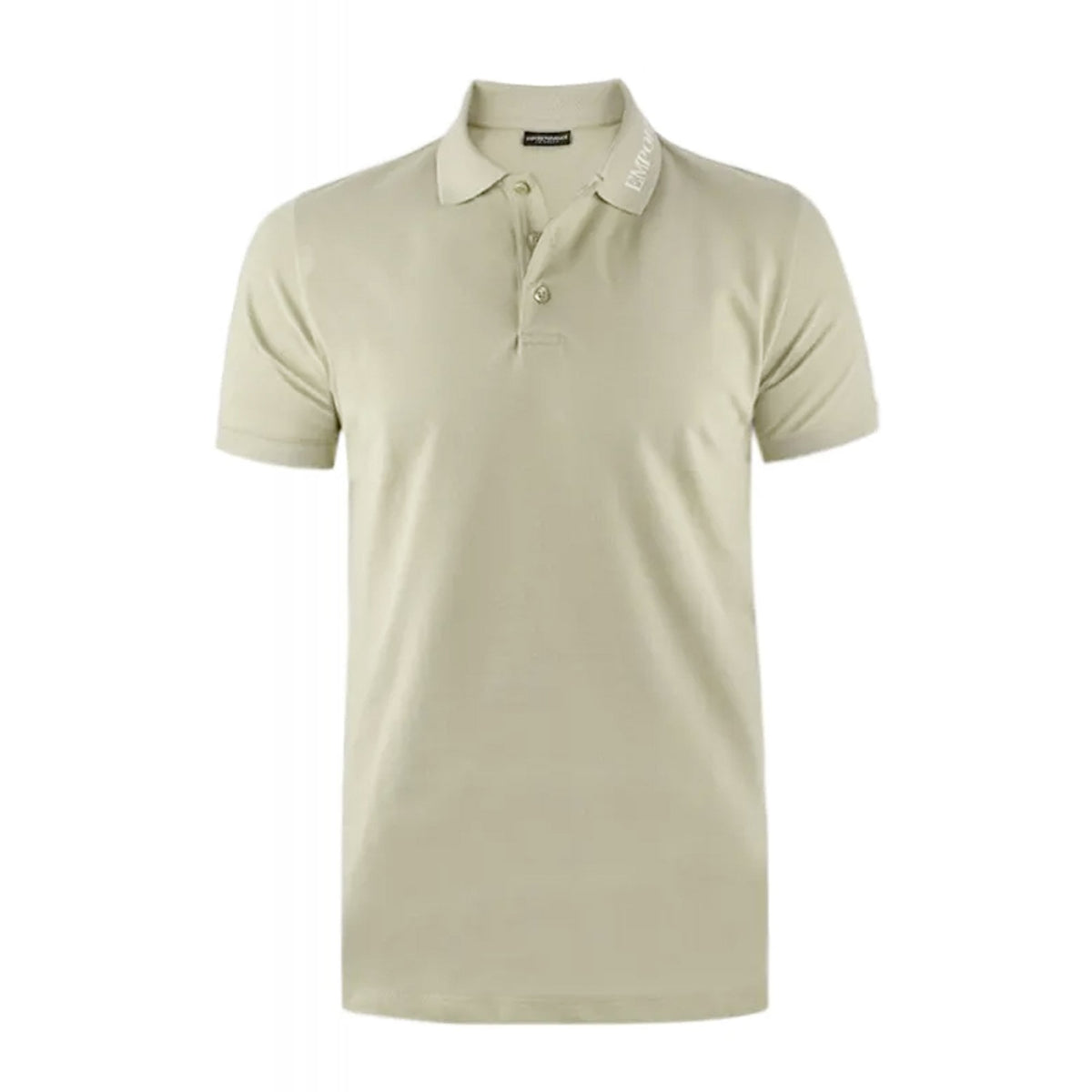 EA7 | Emporio Armani EM000571 AF20425 Beachwear Cotton Pique Brand Collar Print Polo T-Shirt