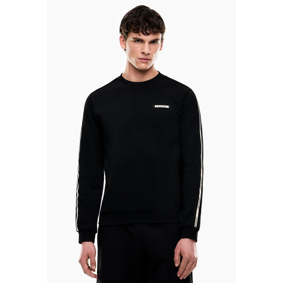 EA7 | Emporio Armani 7M001478 AF12660 Contrast Logo Mesh Tape Detail Sweat Top