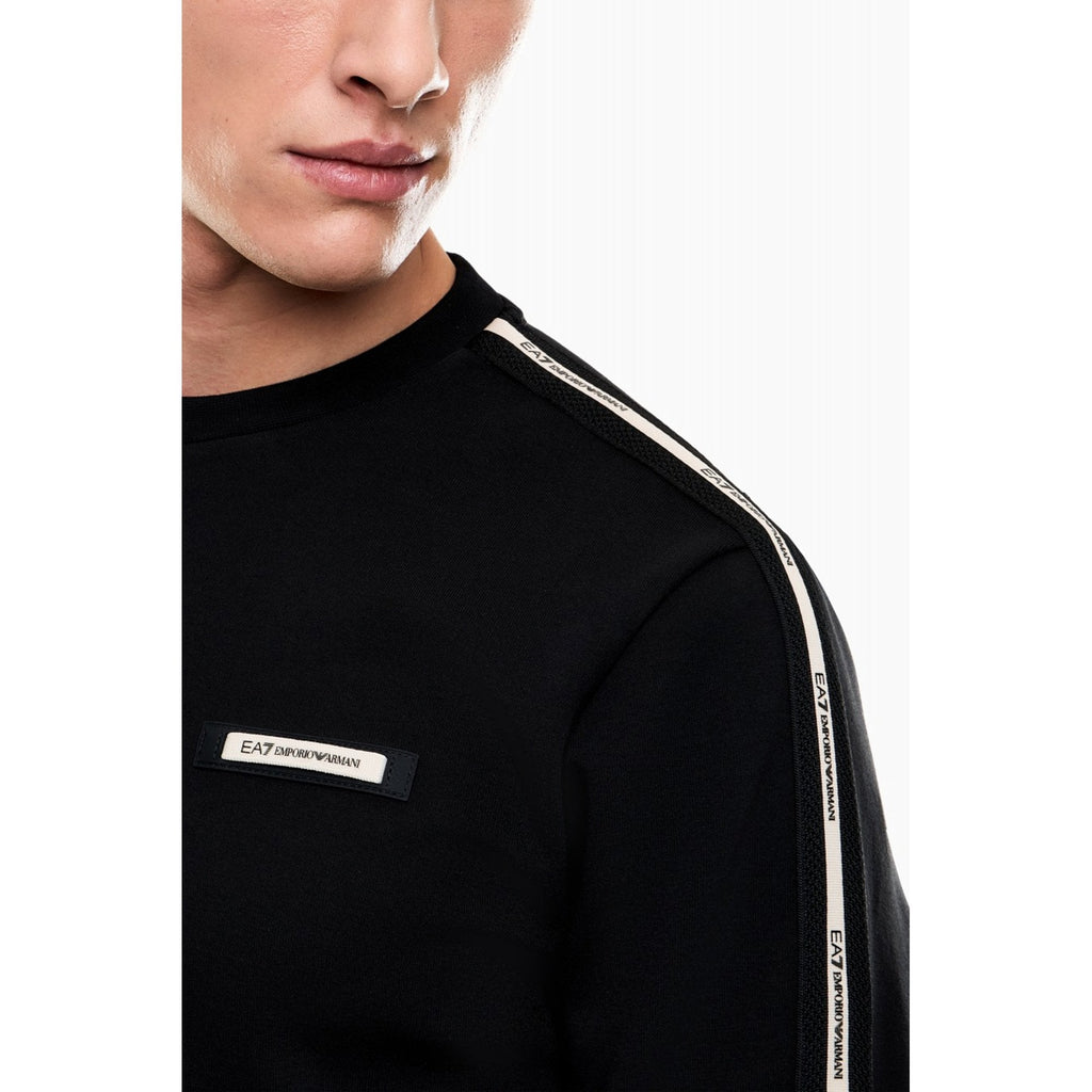 EA7 | Emporio Armani 7M001478 AF12660 Contrast Logo Mesh Tape Detail Sweat Top