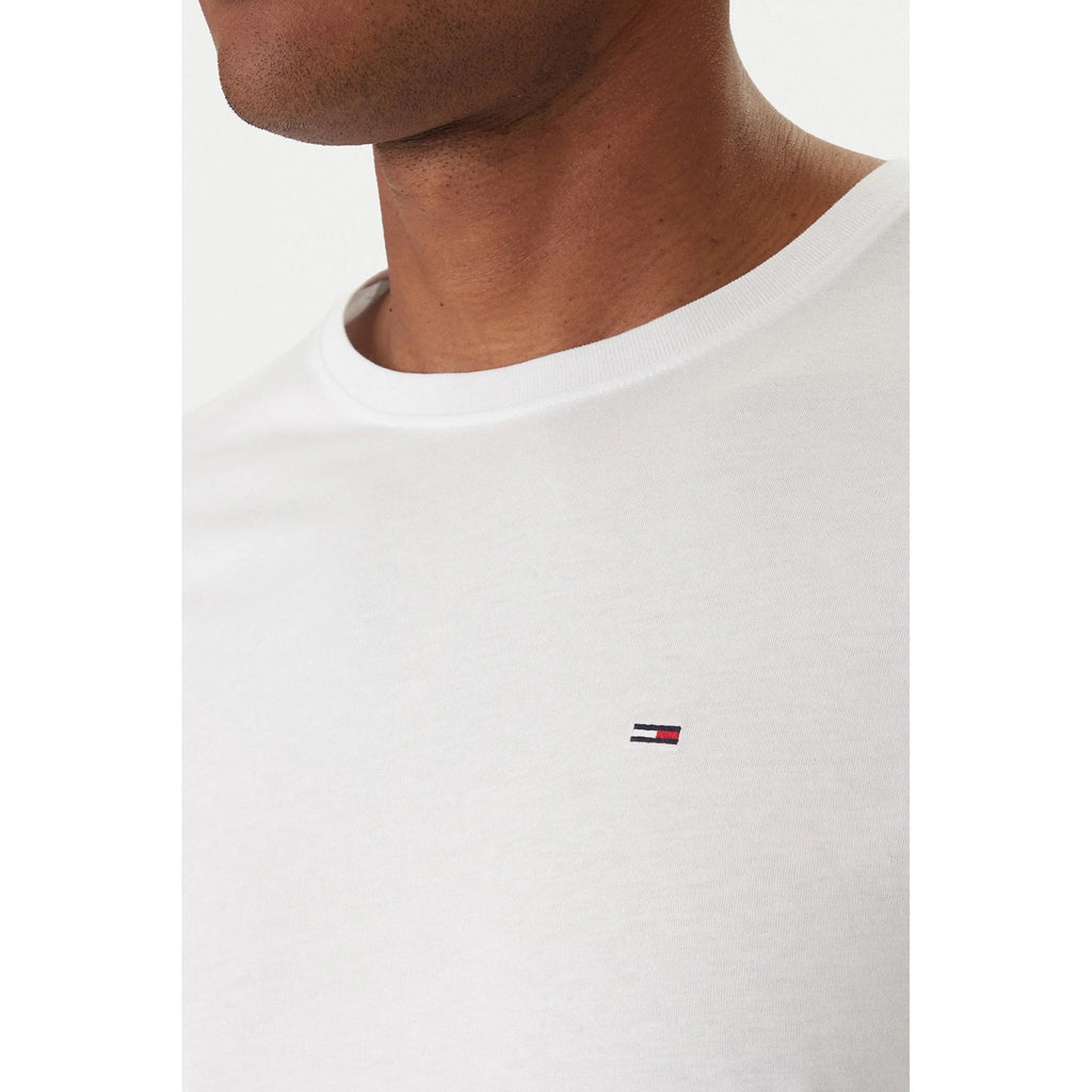 Tommy Jeans | DM04411 Slim Fit Small Flag Logo Cotton Half Sleeve T-Shirt