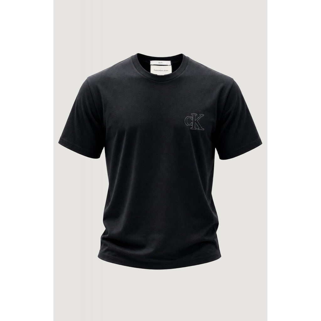 Calvin Klein Jeans | LV04RG220G Stitched Embossed Logo Half-Sleeve T-Shirt - Black
