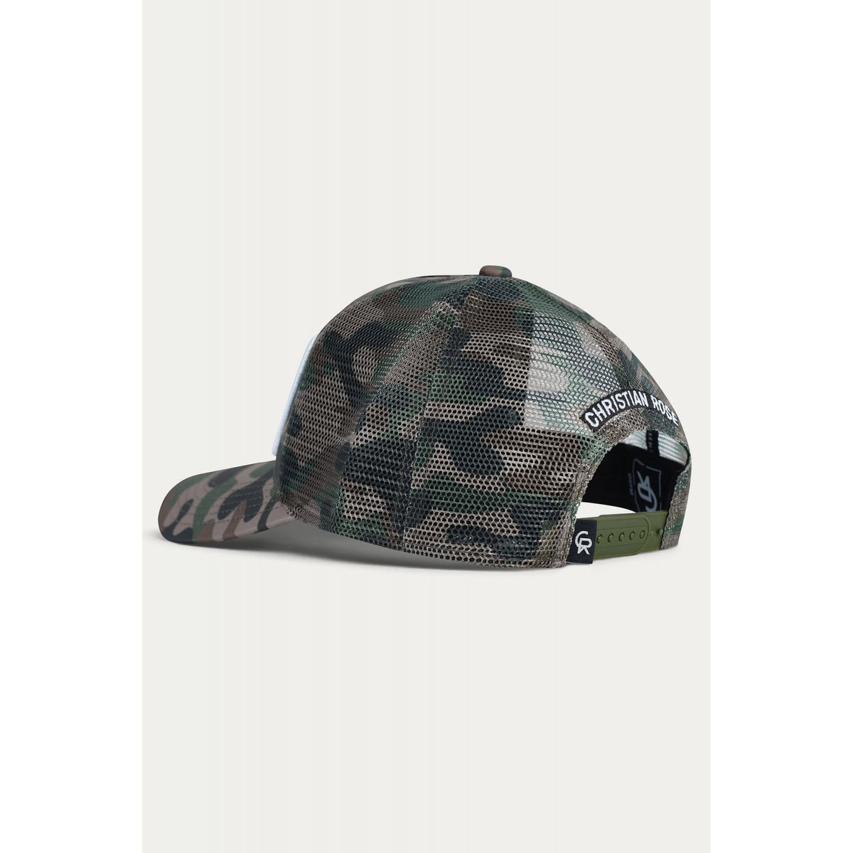 Christian Rose | CR001 Camo Private Plate Trucker Camoflauge Mesh Baseball Cap