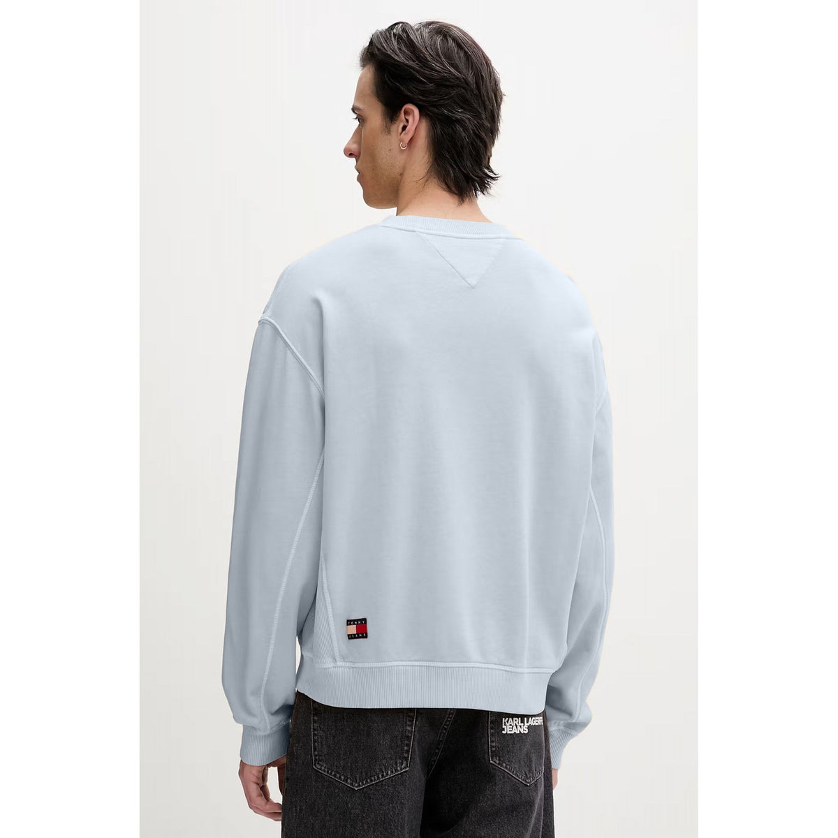 Tommy Jeans | DM22714 Subtle Logo Crew Sweat Top - Sky
