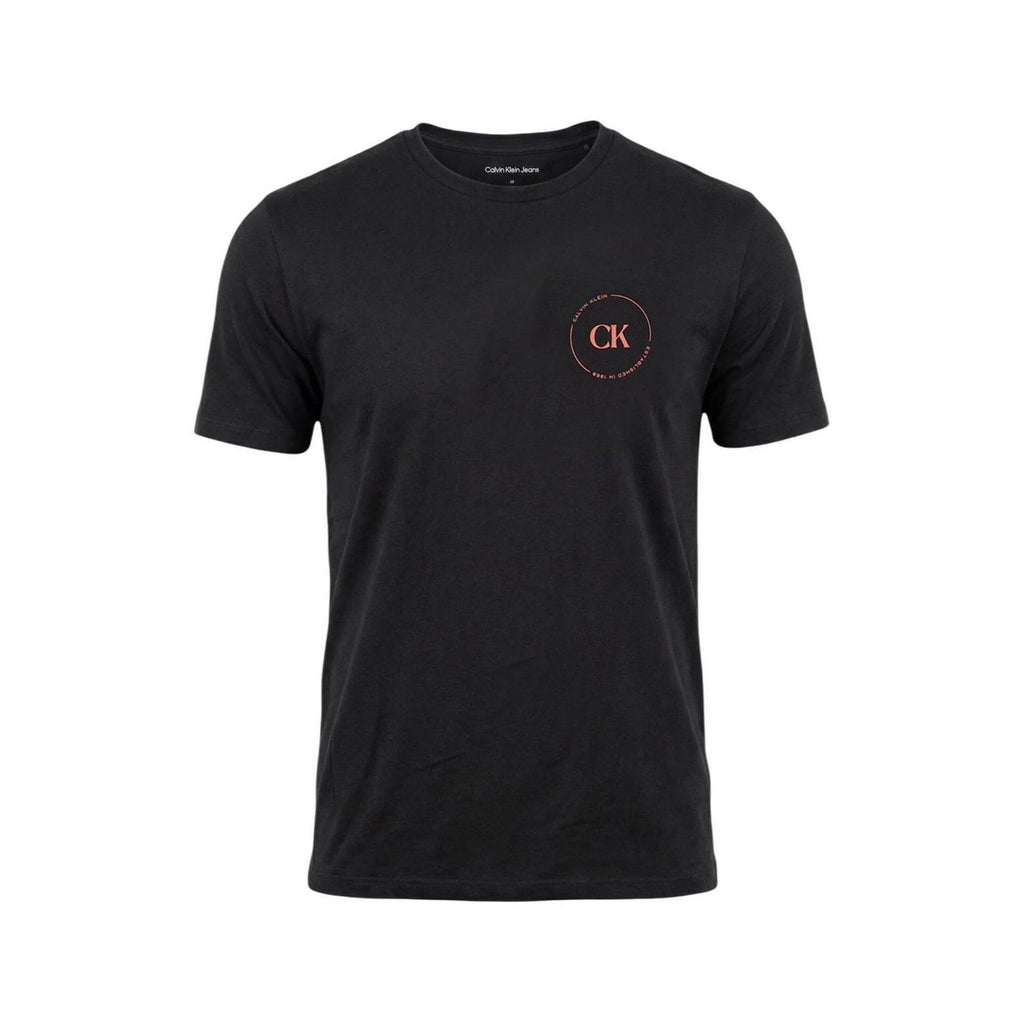 Calvin Klein Jeans | LV04RF801G Circular Print Logo Crew Cotton Half-Sleeve T-Shirt