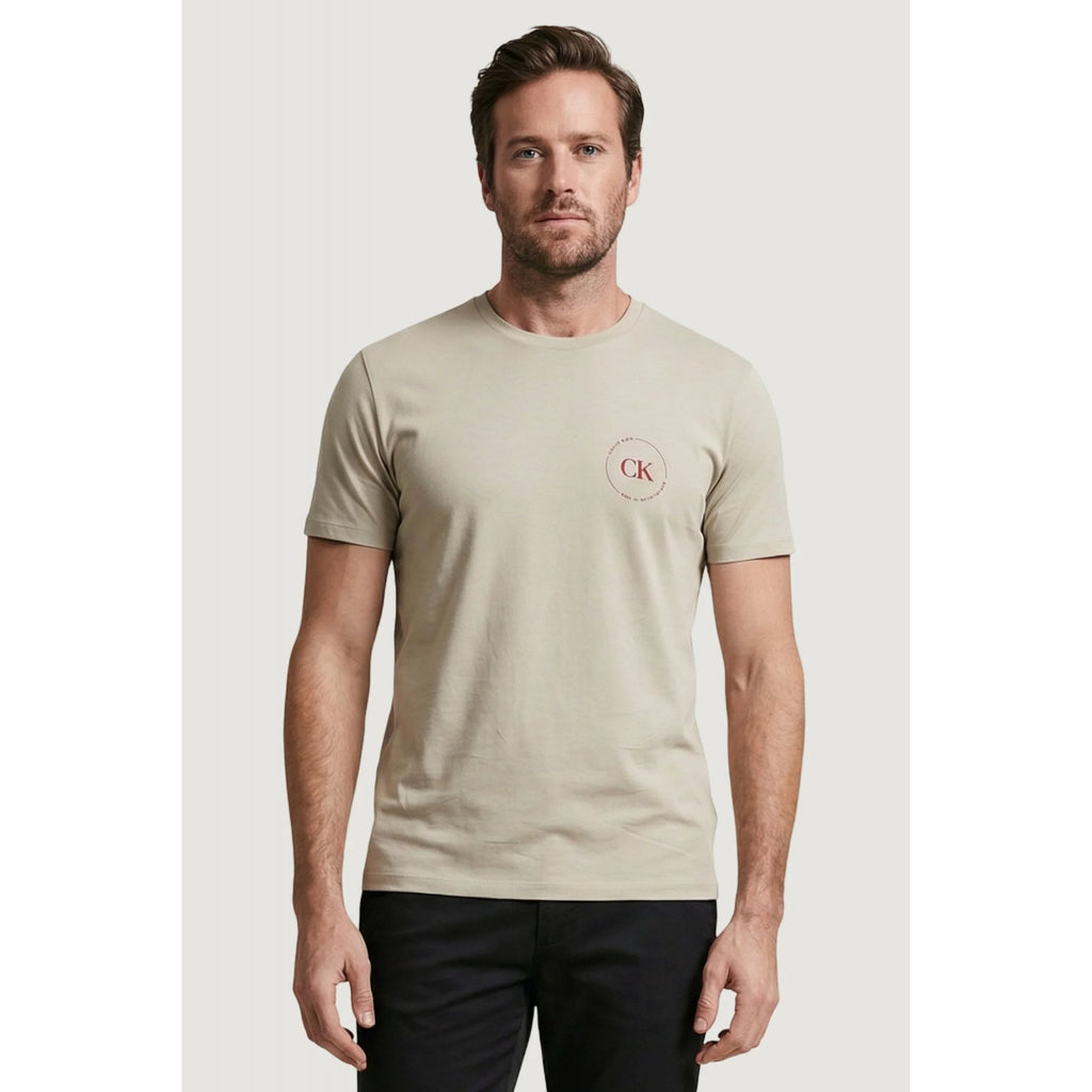 Calvin Klein Jeans | LV04RF801G Circular Print Logo Crew Cotton Half-Sleeve T-Shirt