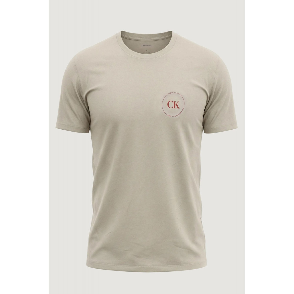 Calvin Klein Jeans | LV04RF801G Circular Print Logo Crew Cotton Half-Sleeve T-Shirt