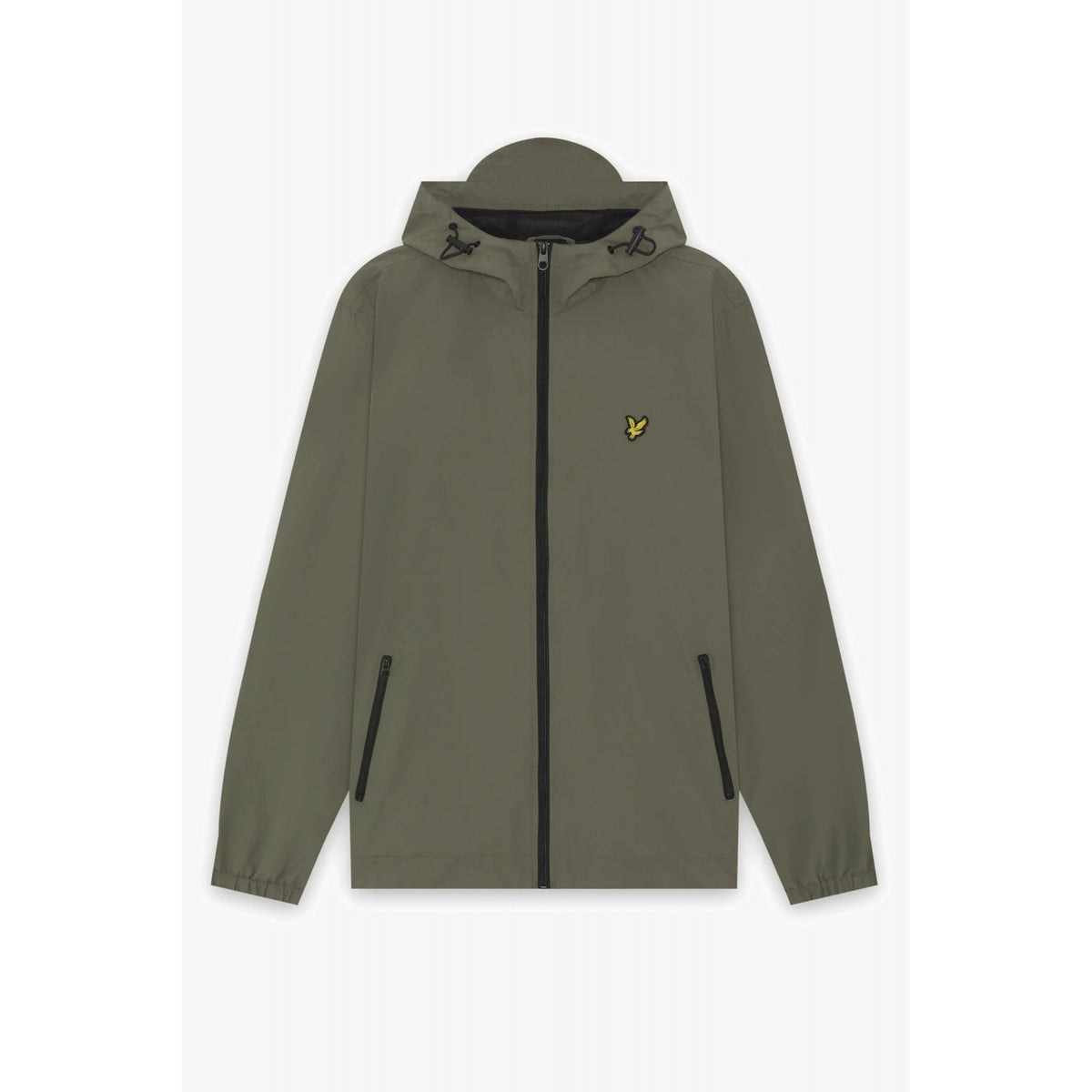 Lyle & Scott | JK2205V Poly Zip Through Hooded Lightweight Jacket - Khaki Ash