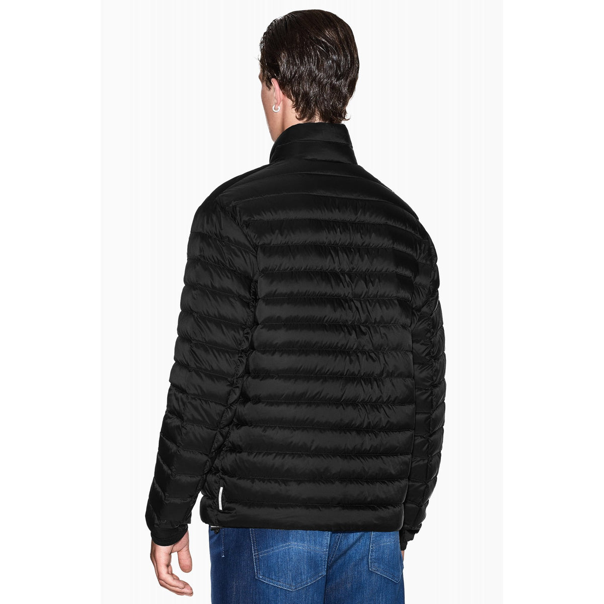 Armani Exchange | AX XM001919 AF16927 Piumino High Collar Quilted Padded Down Jacket - Black
