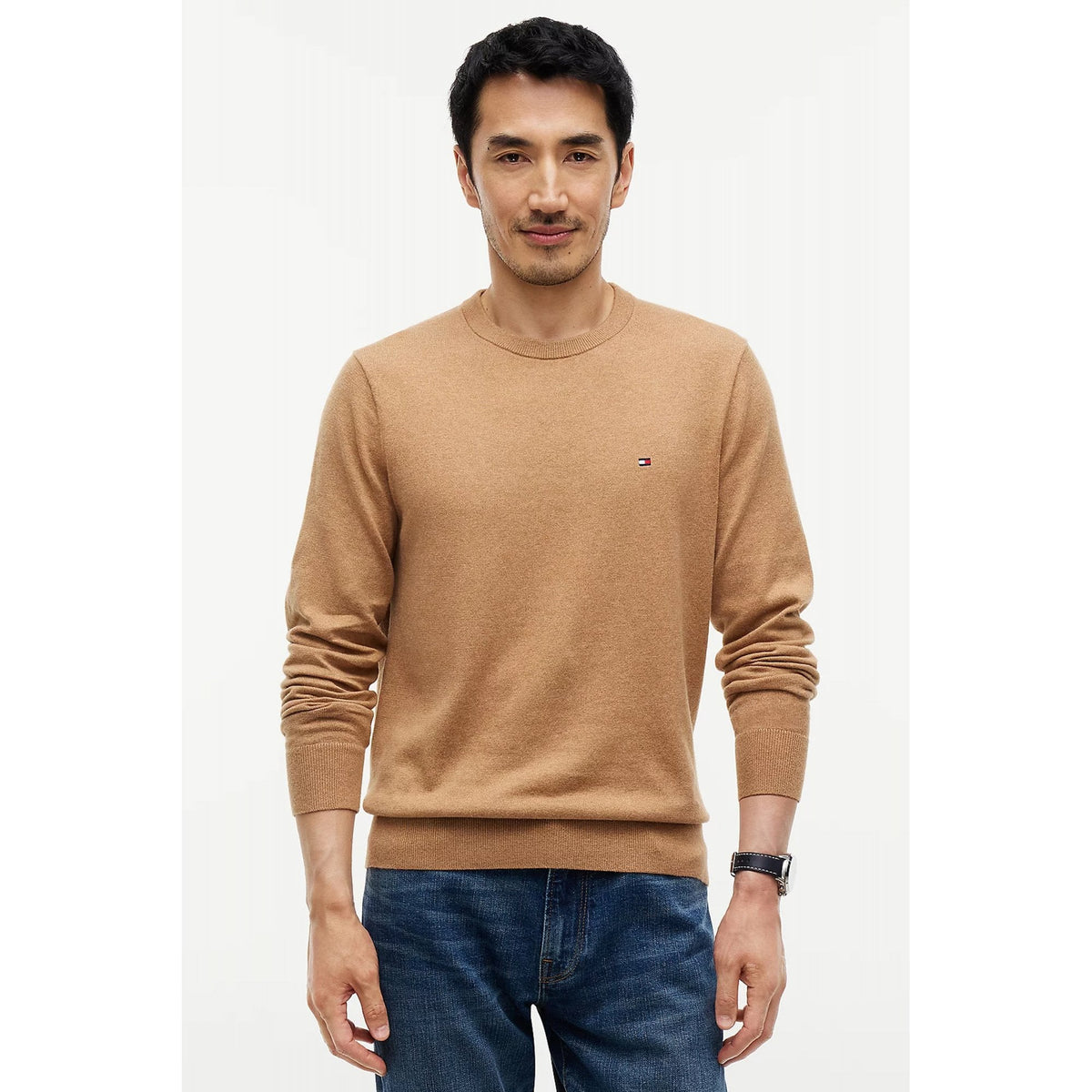 Tommy Jeans | DM20741 Brushed Fleece Small Flag Logo Crew Sweat Top