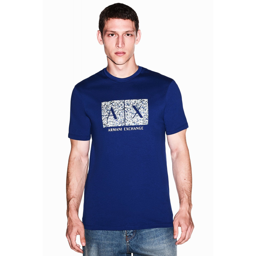 Armani Exchange | AX XM003100 AF10356 Camo Style Logo Design Half Sleeve T-Shirt
