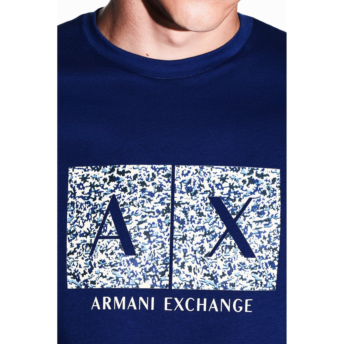 Armani Exchange | AX XM003100 AF10356 Camo Style Logo Design Half Sleeve T-Shirt