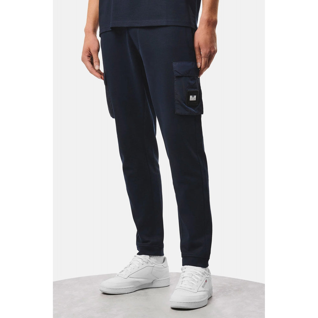 Weekend Offender 3A03 Lippi Nylon Panel Pocket Cotton Jogger - Navy