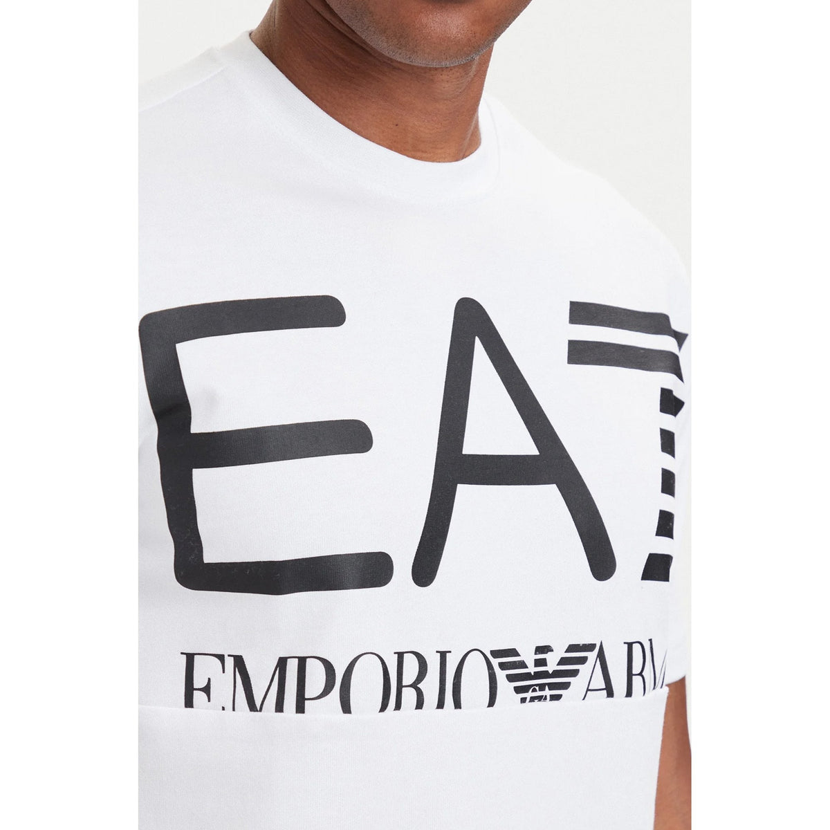 EA7 | Emporio Armani AF17788 2200 Contrast Enlarge Logo Print Half Sleeve T-Shirt