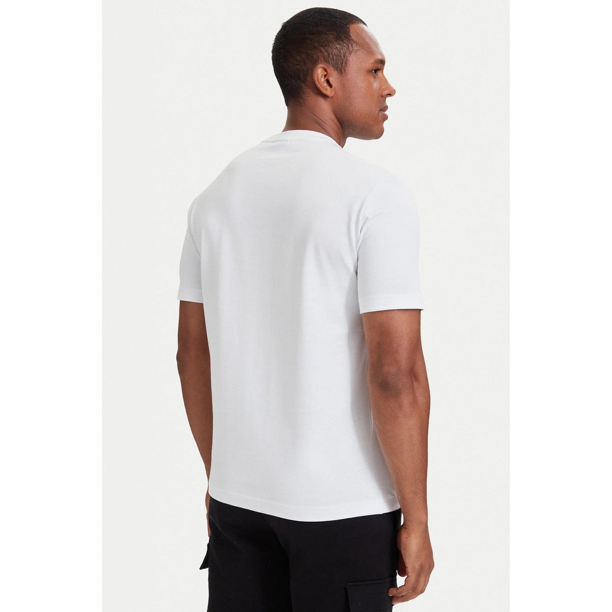 EA7 | Emporio Armani AF17788 2200 Contrast Enlarge Logo Print Half Sleeve T-Shirt
