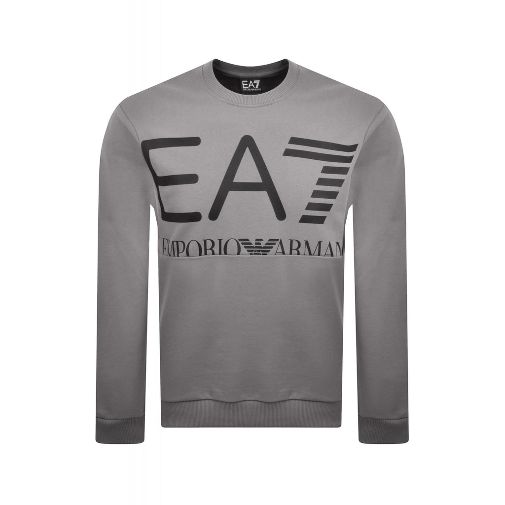 EA7 | Emporio Armani AF27189 2201 Contrast Enlarge Logo Print Sweat Top