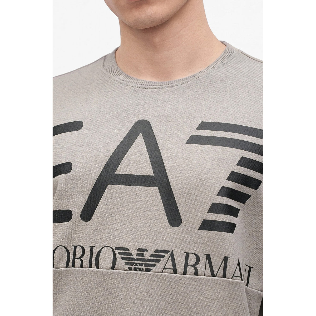 EA7 | Emporio Armani AF27189 2201 Contrast Enlarge Logo Print Sweat Top