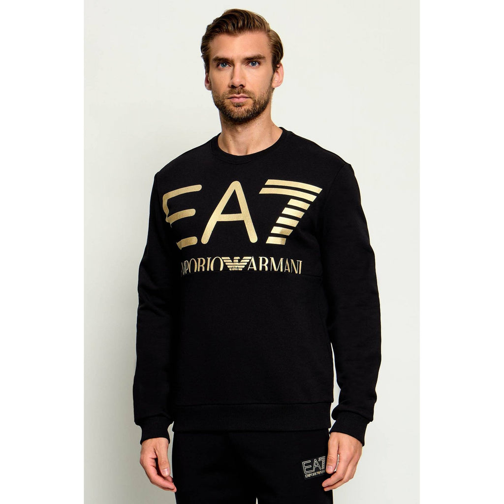 EA7 | Emporio Armani AF27189 2201 Contrast Enlarge Logo Print Sweat Top