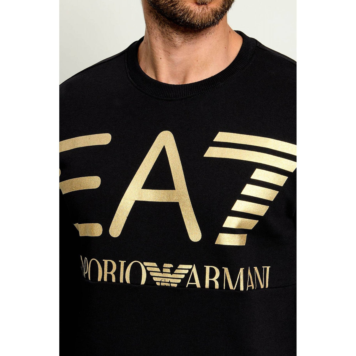 EA7 | Emporio Armani AF27189 2201 Contrast Enlarge Logo Print Sweat Top