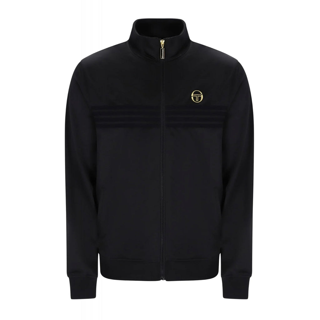Sergio Tacchini | New Varena 8383 Classic Tonal Stripe Track Top - Black/Gold