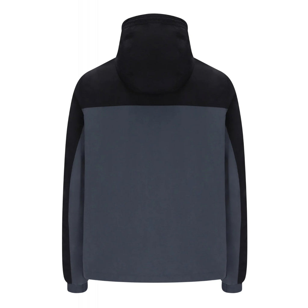 Sergio Tacchini | Alba 1327 Nylon Colour Panel Lightweight Hood Jacket - Black/Turbulence Grey