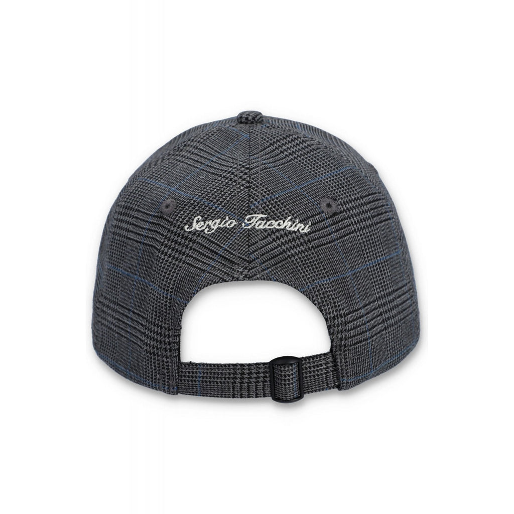 Sergio Tacchini | Wessler 1394 Strapback Contrast Puppytooth Check Baseball Cap - Grey