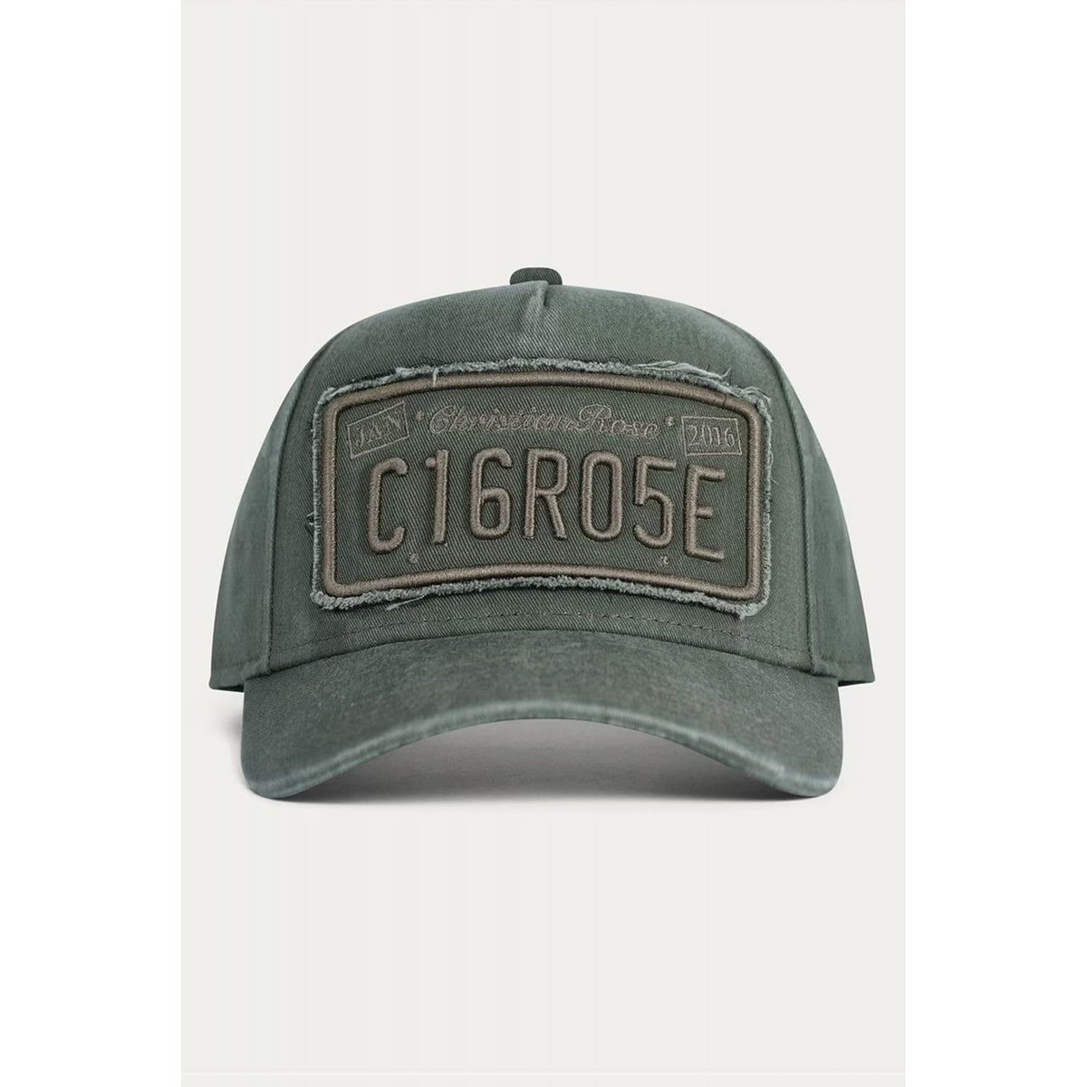 Christian Rose | CR058 Distressed Washed Private Plate Snapback Baseball Cap