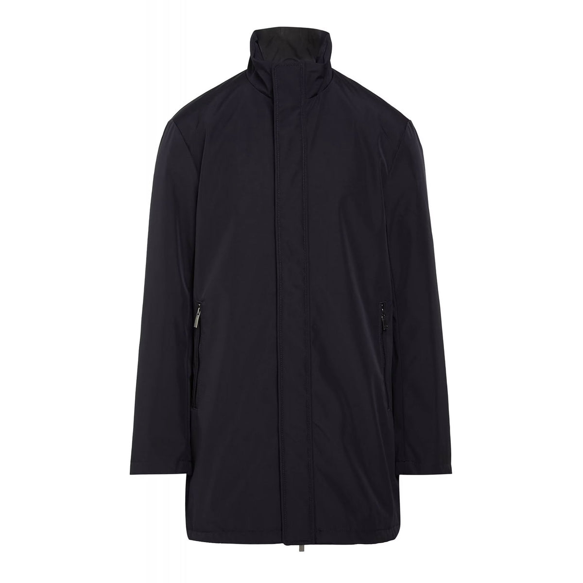 Armani Exchange | AX XM001578 AF169269 Stand Collar Long Softshell Trench Coat - Deep Navy