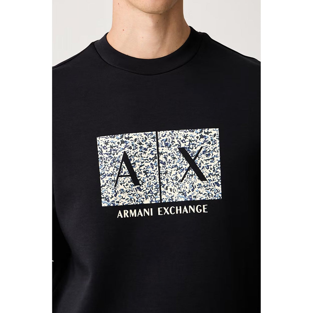 Armani Exchange | AX XM002888 AF10818 Camo Style Decorative Logo Design Sweat Top - Dark Navy