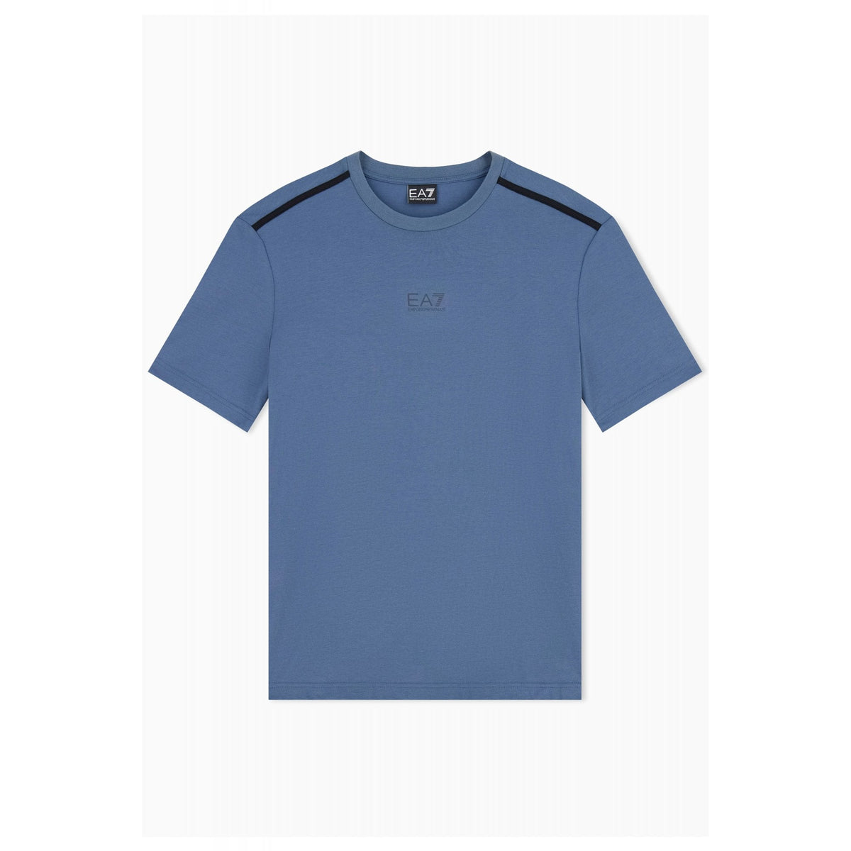 EA7 | Emporio Armani AF21787 2568 Shoulder Black Tape Natural VENTUS7 Half Sleeve T-Shirt