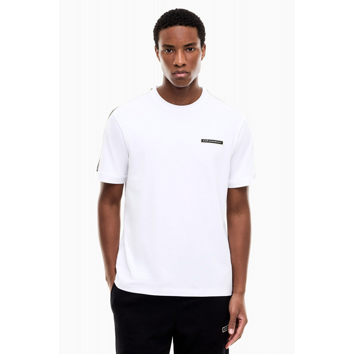 EA7 | Emporio Armani AF10373 2189 Train Rubber Tape Logo Half Sleeve T-Shirt