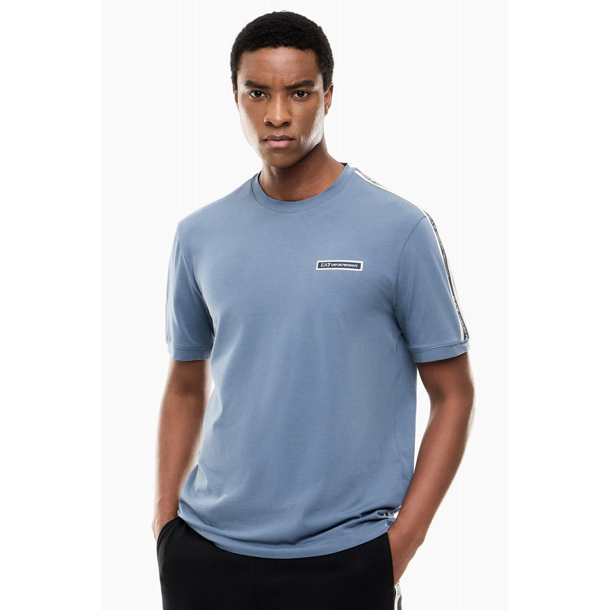 EA7 | Emporio Armani AF10373 2189 Train Rubber Tape Logo Half Sleeve T-Shirt