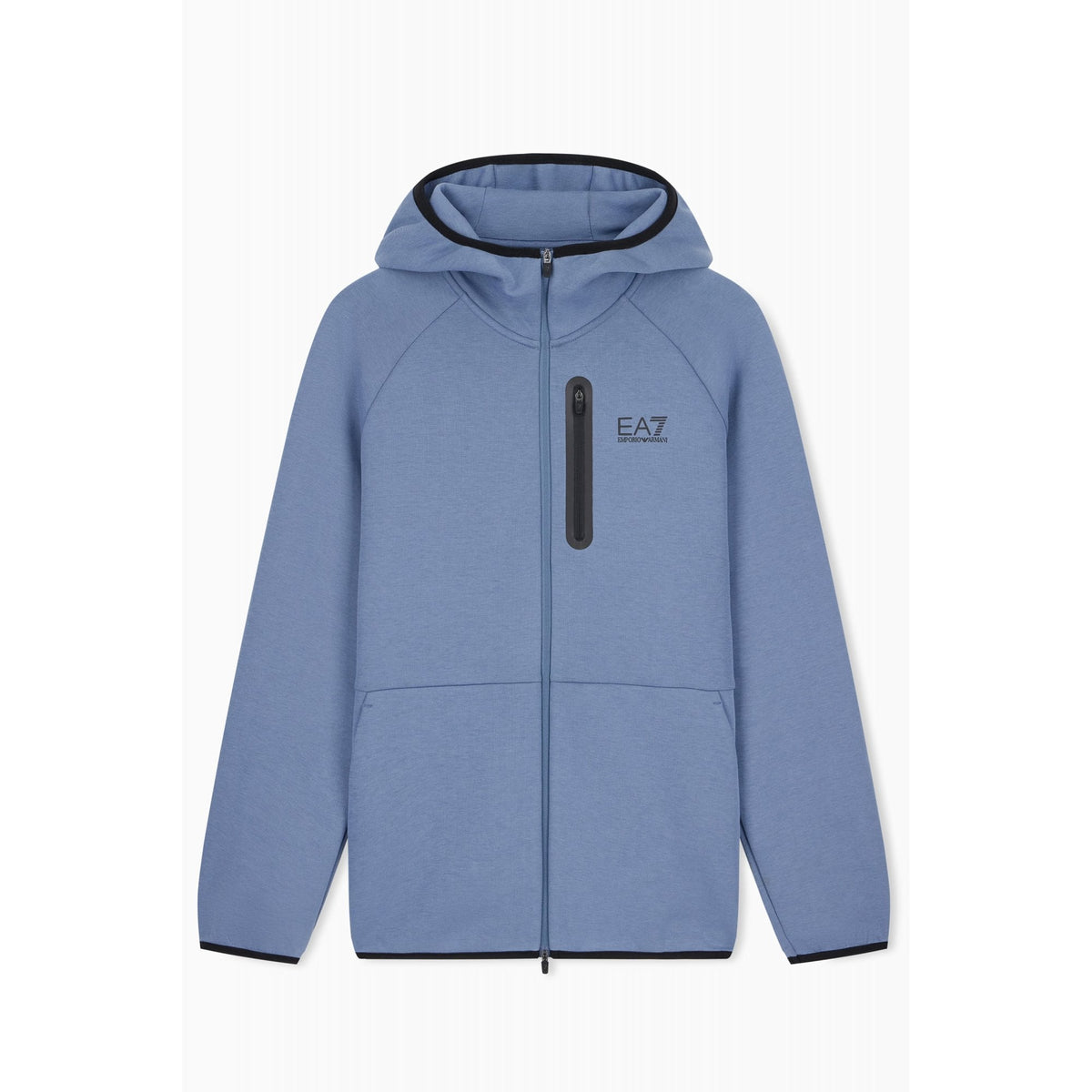 EA7 | Emporio Armani AF20845 2517 Cotton Blend VENTUS7 Full Zip Hood Top - China Blue