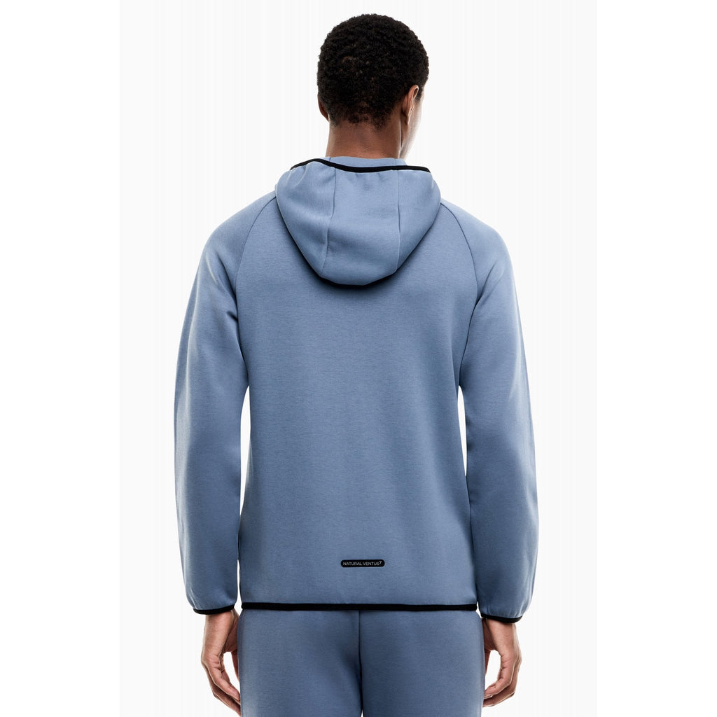 EA7 | Emporio Armani AF20845 2517 Cotton Blend VENTUS7 Full Zip Hood Top - China Blue