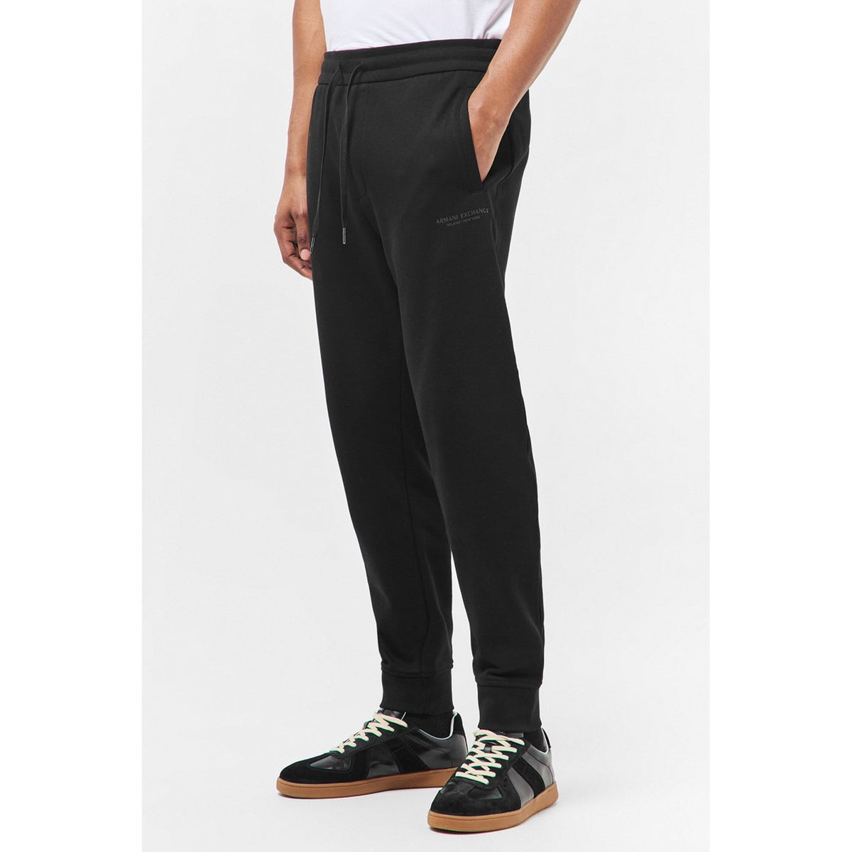 Armani Exchange | AX XM001299 AF209349 Injection Mould Logo Design Cotton Jogger - Black