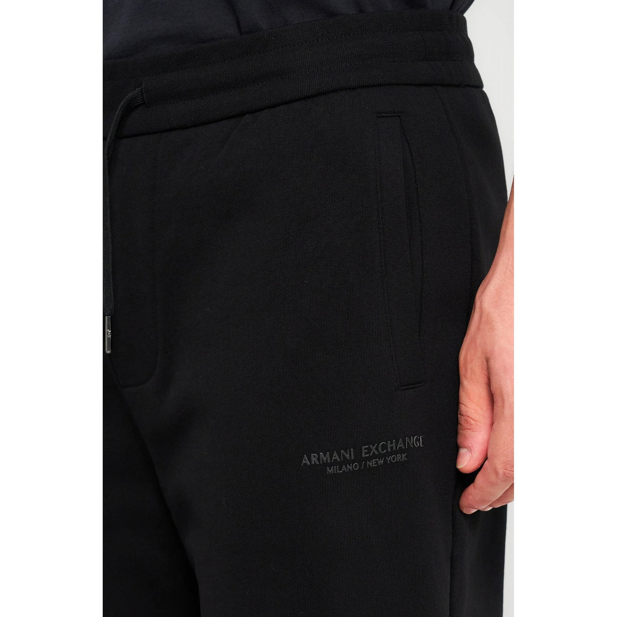 Armani Exchange | AX XM001299 AF209349 Injection Mould Logo Design Cotton Jogger - Black