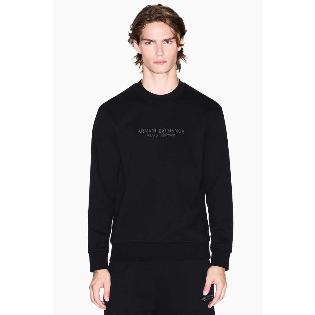 Armani Exchange | AX XM001296 AF10818 Injection Mould Logo Design Sweat Top - Dark Navy
