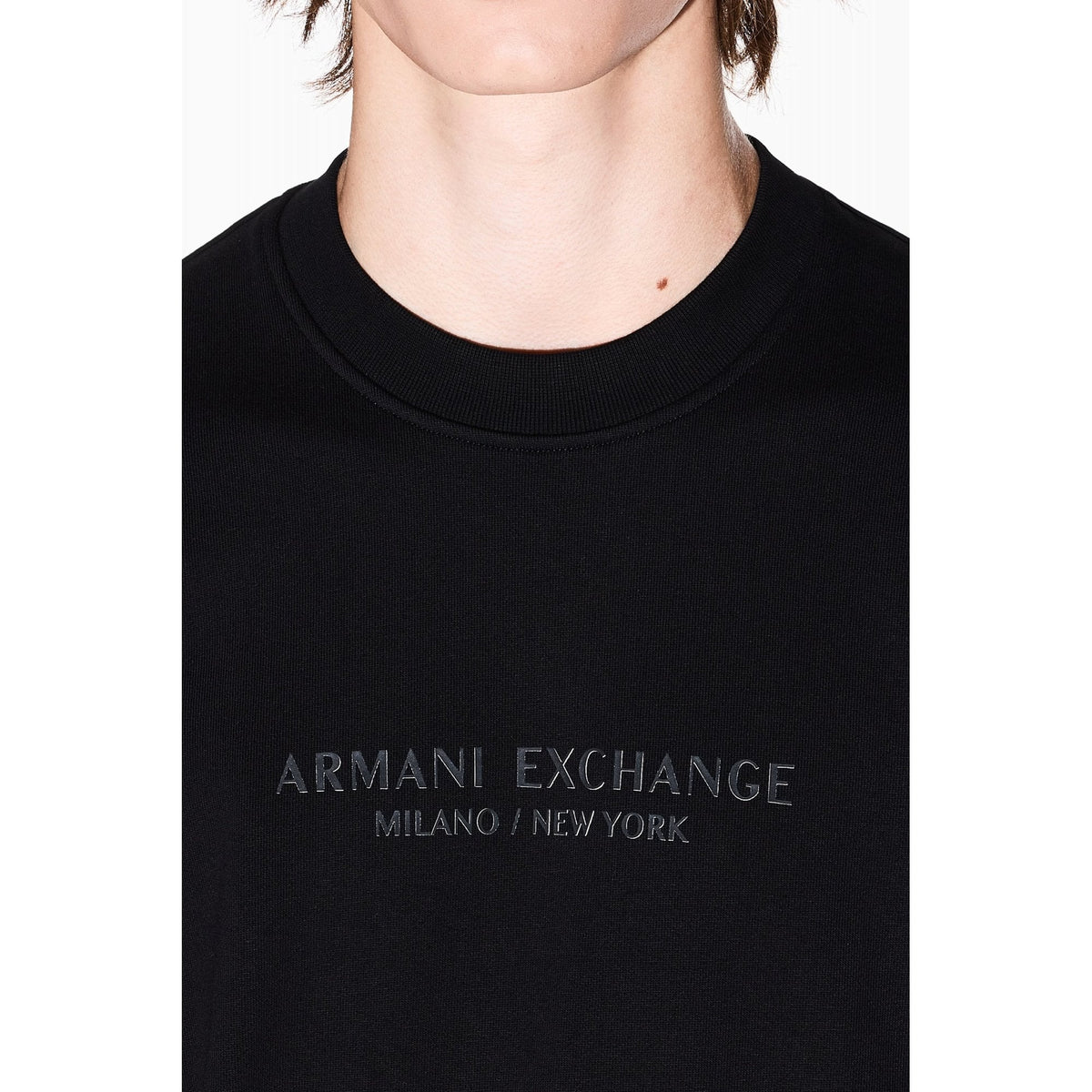 Armani Exchange | AX XM001296 AF10818 Injection Mould Logo Design Sweat Top - Dark Navy