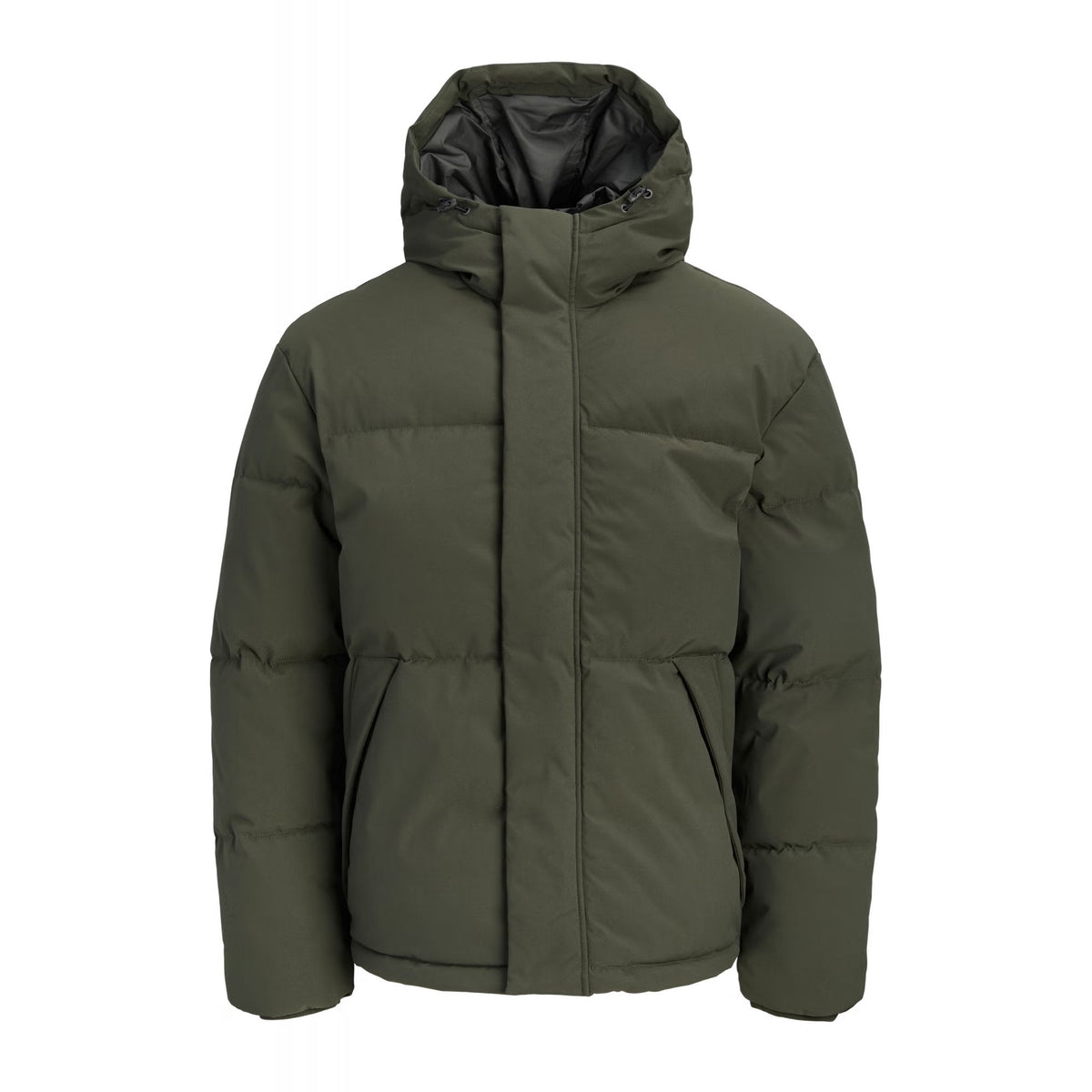 Jack Jones Esoho 8862 Quilted Hood Puffer Jacket - Rosin Green