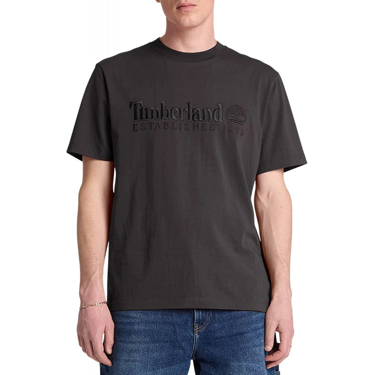 Timberland TBC0YHBR Heritage Established 1973 Linear Logo Half Sleeve T-Shirt