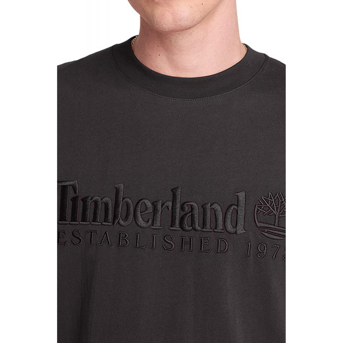 Timberland TBC0YHBR Heritage Established 1973 Linear Logo Half Sleeve T-Shirt