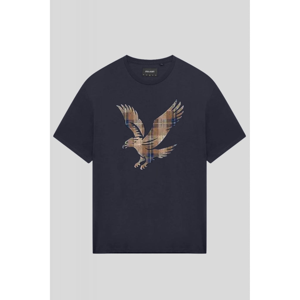 Lyle & Scott TS2570V Tartan Check Eagle Logo Crew Half Sleeve T-Shirt