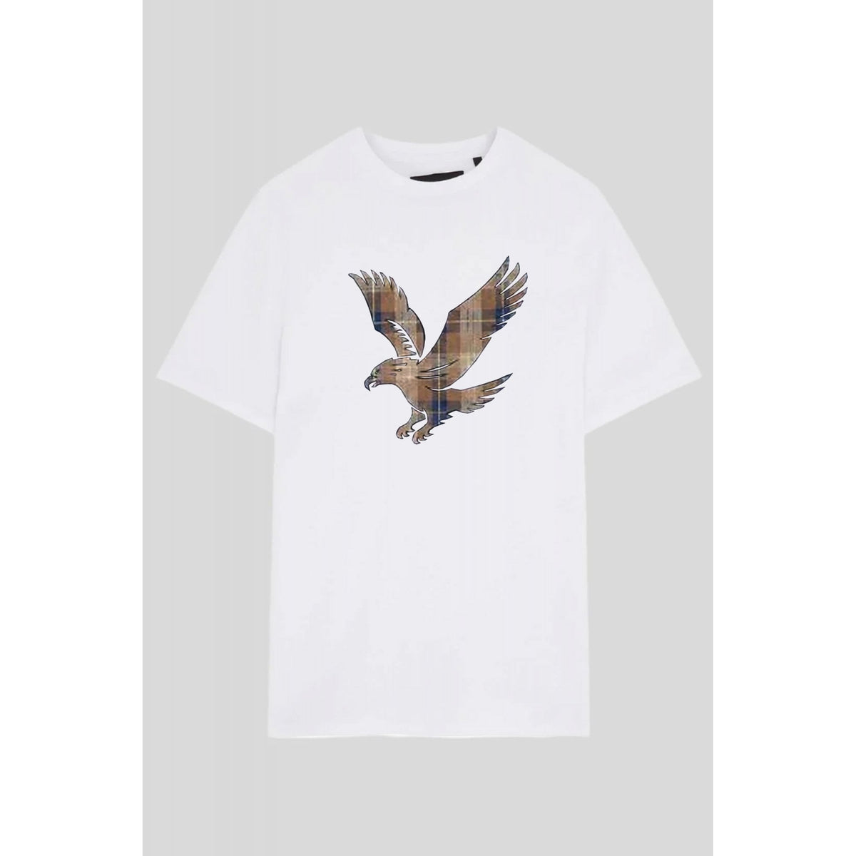 Lyle & Scott TS2570V Tartan Check Eagle Logo Crew Half Sleeve T-Shirt