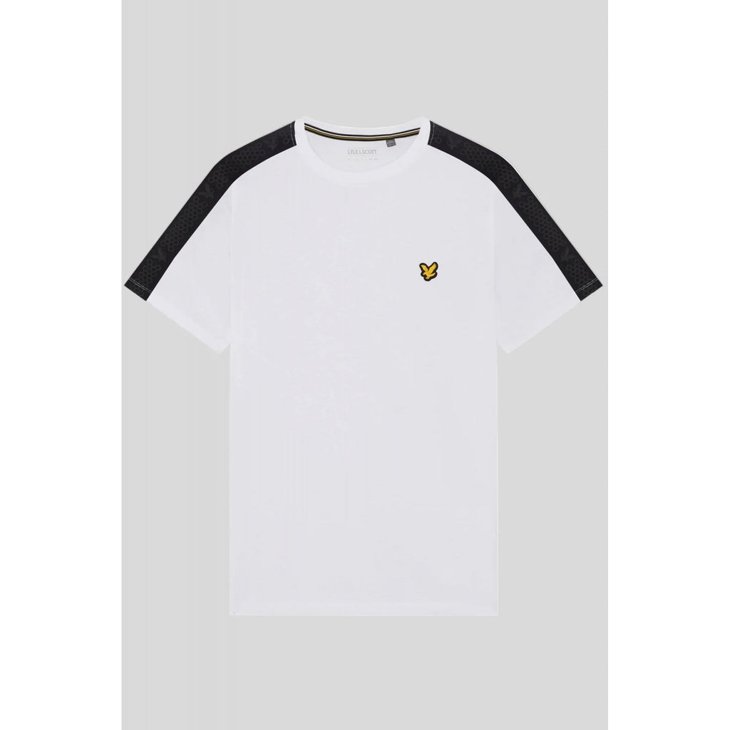 Lyle & Scott | TS2586SP Reflect Padel Tape Rubberised Logo Half Sleeve T-Shirt - White