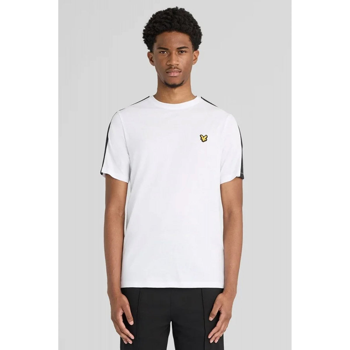 Lyle & Scott | TS2586SP Reflect Padel Tape Rubberised Logo Half Sleeve T-Shirt - White