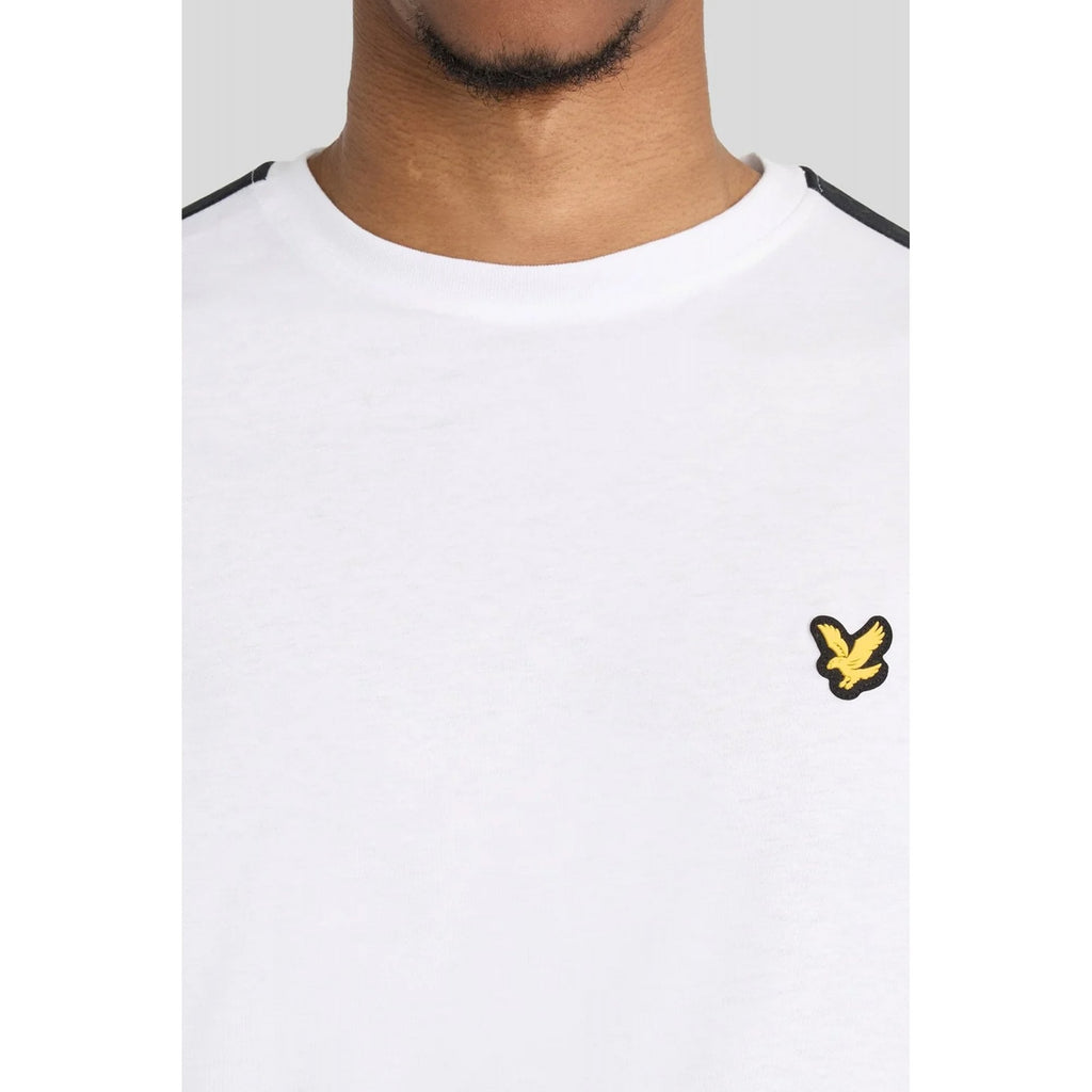 Lyle & Scott | TS2586SP Reflect Padel Tape Rubberised Logo Half Sleeve T-Shirt - White