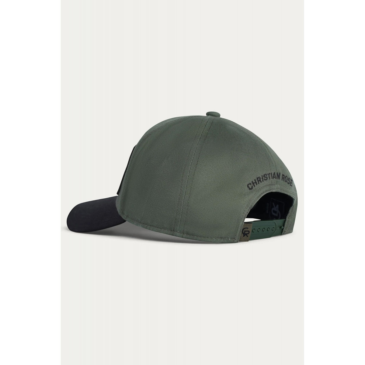 Christian Rose | CR064 Iconic II Contrast Trucker Snapback Baseball Cap - Olive/Black
