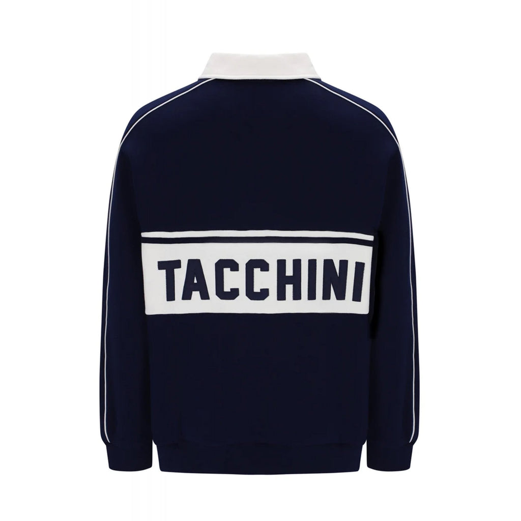 Sergio Tacchini | Vitelli 1339 Classic Rugby Contrast Long Sleeve Polo Top - Navy/Gardenia